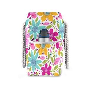 กระเป๋าหิ้วชายหาดลายดอกไม้เล็กๆ แบบใหม่ กันน้ำ ใช้ซ้ำได้ สำหรับผู้หญิง - Product Image 2