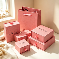 Caixa Retangular Rosa Flor de Cerejeira com Tampa para Joias, Relógios, Óculos e Pulseiras – Atacado Direto da Fábrica em Papelão