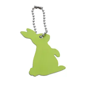 Wholesale Multicolor Tags Rabbit Shaped Key Chains Metal Alloy with Key Chain