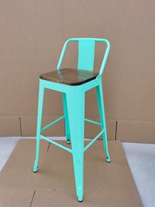 Taburete de Bar <span class=keywords><strong>Tolix</strong></span>, Silla de Bar Resistente para Cocina con Respaldo Bajo, Silla <span class=keywords><strong>Alta</strong></span> para Restaurante, Cafetería, para <span class=keywords><strong>Mesa</strong></span> de Bar - Product Image 4