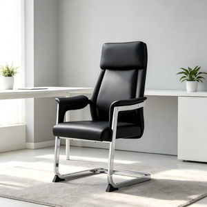 Chaises de bureau, de salle de conférence et de réunion en cuir moderne de haute qualité, uniques et luxueuses, avec pieds fixes, vente en gros en Chine - Product Image 1