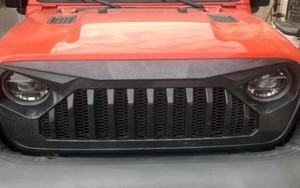 Grille de style agressif de haute qualité pour <span class=keywords><strong>Jeep</strong></span> Wrangler JL 2018-2025, cache-grille avant « <span class=keywords><strong>Angry</strong></span> Eyes » tout-terrain, directement de l'usine - Product Image 4
