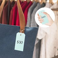 Étiquettes d'expédition avec cordon élastique, étiquettes vierges à inscrire, étiquettes suspendues pour cadeaux, bagages, vêtements, grandes étiquettes de prix, étiquettes en papier pour inventaire