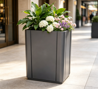 Jardinière extérieure personnalisée grande taille, simple, minimaliste, classique, en métal thermolaqué, écologique, vente en gros pour centre commercial