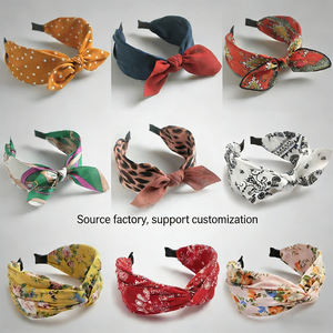 Serre-tête large fait main pour femme, motif léopard et pois, avec nœud et oreilles de lapin, style européen et américain, accessoires pour cheveux - Product Image 4