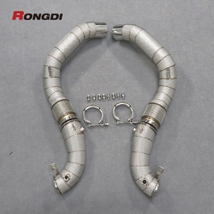RONGDI Acier inoxydable 304 1,5 mm, bouclier thermique brossé pour tuyau d'échappement, pour M5 F90 2018-2021 S63B44B 4.4T avec ajustement parfait à 100 % - Product Image 4
