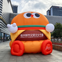 Modèle de mascotte de burger gonflable personnalisé géant pour la publicité en extérieur, la promotion d'événements, la décoration de fêtes et l'affichage