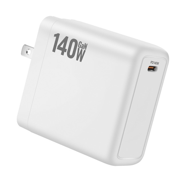Gan 140W PD Type-C Universal High Power 5A 20V 5V/3A OTP Foldable Wall Charger Laptop Mobile Phone Adaptive Power Supply Adapter