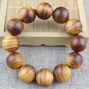 Sichuan Cliff Cypress <b>Bracelet</b> 20mm 12 <b>Beads</b> High Oil Content Collectible Buddhist <b>Beads</b> <b>Men</b> Women Jewelry Everyday Wear - Product Image 2