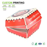 Carton de livraison personnalisé rouge chaud pour restaurant chinois, avec trous d'aération, impression de coches, densité d'encre, en carton ondulé