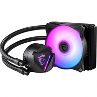 Refroidisseur MSI MAG CORELIQUID 120R 12 CM avec prise en charge ARGB, socket CPU Intel LGA 1150/1151~/2066 pour refroidissement par eau de bureau, radiateur