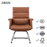 Chaise de bureau en cuir moderne pour cadres, design confortable avec structure en arc de haute qualité, en cuir pour bureau de direction