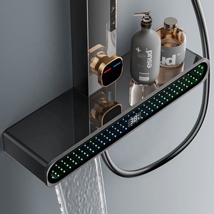 Système <span class=keywords><strong>de</strong></span> <span class=keywords><strong>douche</strong></span> thermostatique intelligent <span class=keywords><strong>de</strong></span> luxe moderne 2026, ensemble <span class=keywords><strong>de</strong></span> <span class=keywords><strong>douche</strong></span> en laiton avec jets <span class=keywords><strong>de</strong></span> massage lombaire, pluie LED, changement <span class=keywords><strong>de</strong></span> couleur, fixation murale souple - Product Image 4