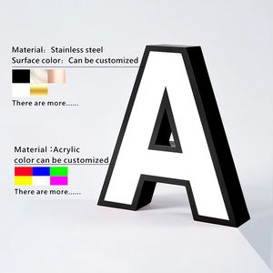 Protección ocular profesional personalizada 3D acrílico letra Led signos tablero luz iluminación señalización al aire libre fuentes luminosas - Product Image 5