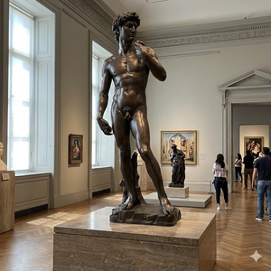 Réplica de la Estatua del David de Miguel Ángel en Metal Clásico, Tamaño Real, para Jardín o Paisaje de Propiedades de Lujo - Product Image 2