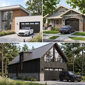 <span class=keywords><strong>Porte</strong></span> de <span class=keywords><strong>garage</strong></span> automatique en acier personnalisée avec fenêtres, <span class=keywords><strong>porte</strong></span> de <span class=keywords><strong>garage</strong></span> moderne inclinable noire pour villa avec vitrage givré - Product Image 4