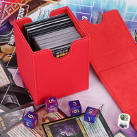 Boîte de rangement pour cartes de jeu en cuir PU de haute qualité, personnalisée, 100% imperméable, ODM, boîte de rangement pour cartes de jeu en cuir PU