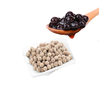 Perles de Tapioca YUECHUANXIANG en Gros, Boules de Boba Moelleuses, Perles de Tapioca Noires, Sirop de Sucre Brun, 900g*20 sacs/Ctn, Vrac