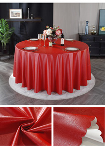 100% Nappe ronde en cuir PU imperméable à l'huile - Product Image 2