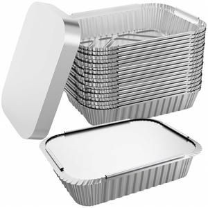 1000 Packs 2.25LB Oblong Aluminum <b>Foil</b> Pan Disposable Food Grade PP Lid Baking Use Wholesale Aluminum <b>Foil</b> Tray <b>Container</b> - Product Image 1
