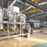 Raffinerie d'huile comestible automatique 1-10 TPD en acier inoxydable 304 pour la dégommage et la désodorisation des huiles d'arachide, de soja, de palme et d'olive pour petites usines