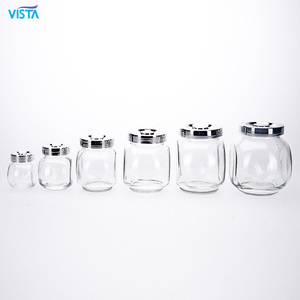 Vista Hot Bán Cổ Điển Cấp Thực Phẩm Bao Bì Thủy Tinh Lon Tái Chế Rõ Ràng Lọ Thủy Tinh Cho Mật Ong Nước Sốt Mứt Kẹo Bao Bì - Product Image 3