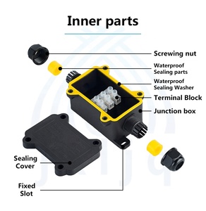 2 Way <strong>Electrical</strong> Junction Box Plastic Waterproof Connection Enclosure For Wire Cable Plug Socket - Product Image 5