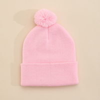 Bonnet d'hiver unisexe en acrylique tricoté avec revers et pompon, personnalisable avec logo brodé, pour le voyage, les sports de plein air, les clubs et la publicité de marque - Vente en gros