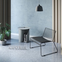 Ensemble table et chaises d'extérieur style nordique en rotin empilable avec structure métallique, idéal pour les salons de thé et les balcons (parfait pour Instagram)