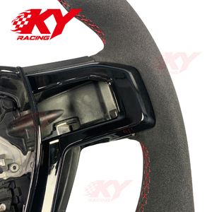 Volant en cuir carbone noir brillant personnalisé pour Ford F150 Raptor Ranger F250 F350 F450 2015-2020 - Product Image 2
