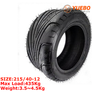 Neumático de Motocicleta YUEBO 215/40-12, Nuevo, Sin Cámara, Carcasa de Goma Reforzada, Resistente al Desgaste, Alto Agarre, Fuerte Drenaje, Neumático de Repuesto - Product Image 1