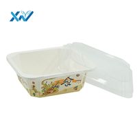 Récipient à salade en papier jetable carré à emporter boîte à lunch alimentaire