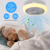 Ventilateur de plafond intelligent avec lumière RGB, télécommande, conversion de fréquence, LED dimmable, pour chambre à coucher