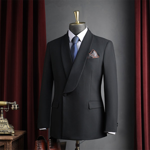 Trajes de Blazer de 3 Piezas para <span class=keywords><strong>Hombre</strong></span>, Corte Entallado, Doble Botonadura, para Novios y Padrinos de Boda, Venta al Por Mayor de Fábrica - Product Image 3