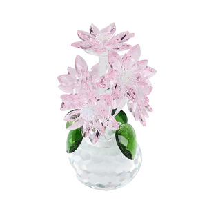 Adornos de Flores de Cristal, Cristal Artificial, Diseño Contemporáneo, Regalo de Inauguración de Casa, Juego Decorativo - Product Image 5