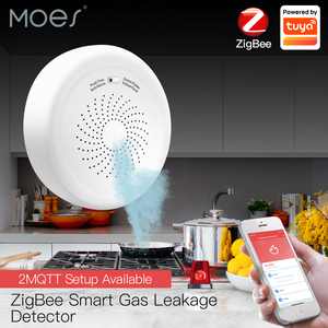نظام إنذار أمان MOES مستشعر تسرب الغاز الذكي Smartlife المنزل المطبخ مصنع كاشف الغاز Zigbee كاشف الغاز الطبيعي متعدد - Product Image 2