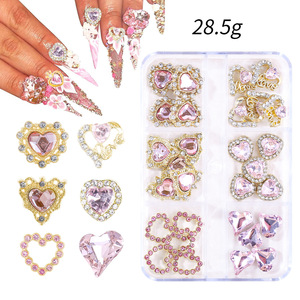 Kit de Cristales de Uñas 3D de Diferentes Formas, Caja de Diamantes de Imitación Dorados para Decoración de Manicura - Product Image 3