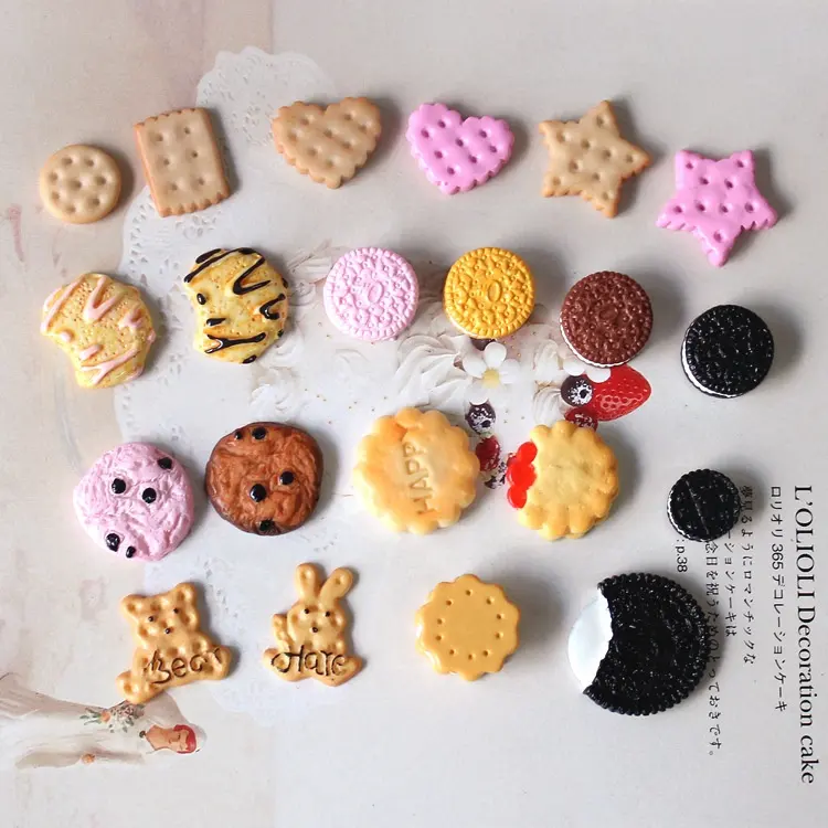 Japanese resin cake biscuit food and play resin small article DIY cream mobile phone shell material