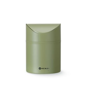 HENDI Cestino da Tavolo Verde 1.2L con Coperchio Basculante 120xH165mm Arredo Ufficio - Product Image 1