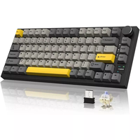 Clavier de jeu mécanique sans fil filaire USB RGB Ajazz AK820 Pro avec interrupteur mécanique rétroéclairage RGB pour PC ordinateur portable