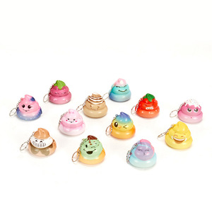 ของเล่นบีบลดความเครียดรูปอึน่ารัก ขายส่ง ของเล่นบีบ PU โฟม คืนรูปช้า พวงกุญแจบีบแก้เครียด - Product Image 1