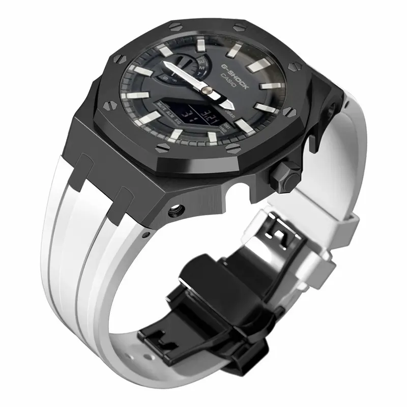 Ga2100 Mod Metal Case Luxury 316l Stainless Steel Modification Watch Case Silicone Strap for Casio G Shock Ga2100