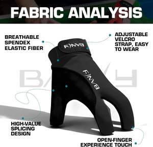 Gants de <span class=keywords><strong>billard</strong></span> Banly pour main gauche, 3 doigts, gants de snooker, gants de <span class=keywords><strong>billard</strong></span> sportifs compacts à enfiler - Product Image 2