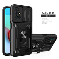 Pour Xiaomi Redmi A7 Pro/15a/Turbo 5 Max/Note 15 Pro+/ Étui de téléphone antichoc avec fente pour carte, fenêtre coulissante de protection et support de voiture