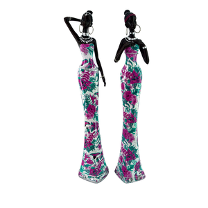 Commercio all'ingrosso OEM Figurine Donna Africana Della Signora Figura Custom Design In Resina Nera Della Signora Figurine Per La Decorazione Domestica - Product Image 3