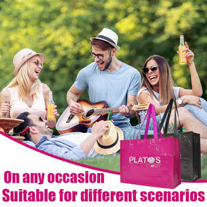 Tùy Chỉnh Khuyến Mại Mạnh Mẽ Xử Lý <span class=keywords><strong>Polypropylene</strong></span> Nhiều Lớp Tote Mua Sắm Túi Siêu Thị Mang Theo Tái Chế PP Dệt Túi - Product Image 5