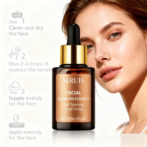 Sunless <strong>Tanning</strong> <strong>Face</strong> Serum Self Tanner Essence Natural Glow Smooth Application High-end Formula Quick Drying Professional MRUIS - Product Image 4