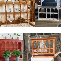 Broches décoratives en bois non peintes, découpe naturelle en bois non fini pour meubles, artisanat