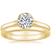 Anillo de Compromiso Solitario de Diamante Cultivado en Laboratorio con Certificación IGI, Corte Redondo, 2 Quilates, D VVS CVD, Oro Sólido de 14K para Mujer