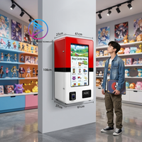 Distributeur automatique de cartes TCG pour centre commercial avec paiement sans espèces, écran 32 pouces, pour la vente de packs de cartes à collectionner et boîtes mystères, éclairage LED, à vendre